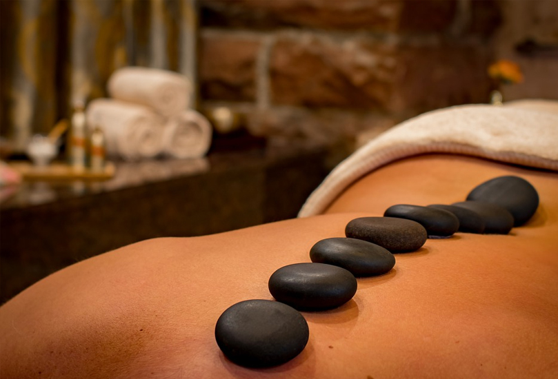Hot stone or cupping therapy
